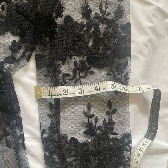 Eilly Bazar Shirt Sheer Floral Black Mock-neck Lace Tops Size Large - Picture 12 of 12